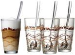 Ritzenhoff & Breker Latte-Macchiato-Glas, (Set, 8 tlg.), 4 Gläser, 4 Longdrinklöffel