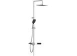 Schütte Duschsystem »BLUEPERL«, Duschsystem mit Regendusche und modularem Ablagesystem, Duschbrause