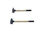 Vago-Tools Schlosserhammer Hammer Vorschlaghammer 3/4/kg je 1 Holzstiel 2 tlg Set