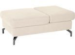 Hocker SIT & MORE "Percy", beige (creme), B:114cm H:46cm T:71cm, Hocker, Polsterhocker Sitzhocker, Fußhöhe 15cm, mit Klappfunktion, wahlweise in 2 Fußfarben