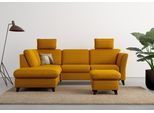 Ecksofa HOME AFFAIRE "Trelleborg L-Form", gelb (mustard), B:252cm H:86cm T:213cm, 100% Polyester, Sofas, Ecksofa, wahlweise mit Bettfunktion und Bettkasten, inkl. Federkern-Polsterung