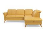 Ecksofa SIT & MORE "Romero L-Form", gelb (dijon), B:250cm H:91cm T:220cm, 100% Polyester, Sofas, Ecksofa, wahlweise mit oder ohne TV-Funktion, Bettfunktion, Bettkasten