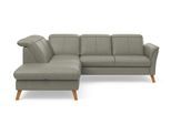 Ecksofa SIT & MORE "Romero L-Form", grau, B:250cm H:91cm T:220cm, 100% Polyester, Sofas, Ecksofa, wahlweise mit oder ohne TV-Funktion, Bettfunktion, Bettkasten