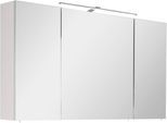 Spiegelschrank OPTIFIT "Ava", weiß (weiß glanz), B:109cm H:68cm T:17,5cm, Schränke, Spiegelschrank, mit LED Beleuchtung