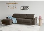 Ecksofa SIT & MORE "Sinatra L-Form", braun (espresso), B:258cm H:85cm T:170cm, 90% Polyester, 10% Polyamid, Sofas, Ecksofa, mit Recamiere, optinal mit Kopfteilverstellung und Armteilfunktion