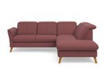 Ecksofa SIT & MORE "Romero L-Form", lila (chianti), B:250cm H:91cm T:220cm, 90% Polyester 10%Polyamid, Sofas, Ecksofa, wahlweise mit oder ohne TV-Funktion, Bettfunktion, Bettkasten
