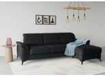 Ecksofa SIT & MORE "Sinatra L-Form", schwarz, B:258cm H:85cm T:170cm, 98% Polyester, 2% Polyamid, Sofas, Ecksofa, mit Recamiere, optional mit Kopfteilverstellung und Armteilfunktion