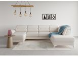 Wohnlandschaft SIT & MORE "Sinatra U-Form", beige (creme), B:326cm H:85cm T:220cm, 100% Polyester, Sofas, Wohnlandschaft, optional mit Kopfteilverstellung und Armteilfunktion etc.
