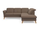 Ecksofa SIT & MORE "Romero L-Form", braun (chocco), B:250cm H:91cm T:220cm, 100% Polyester, Sofas, Ecksofa, wahlweise mit oder ohne TV-Funktion, Bettfunktion, Bettkasten
