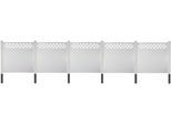 Sichtschutzelement TETZNER & JENTZSCH "LANGLEY 3", weiß, H:180cm, Aluminium, Polyvinylchlorid (PVC), Zaunelemente, Nie wieder streichen. Weiße PVC-Kunststoffzäune
