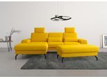 Ecksofa SIT & MORE "Cinturo L-Form", gelb (mustard), B:283cm H:91cm T:175cm, Sofas, Ecksofa, inklusive Sitztiefenverstellung und Federkern, Sitzhöhe 48 cm