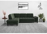 Ecksofa SIT & MORE "Westham L-Form", grün (jungle), B:261cm H:88cm T:179cm, 90% Polyester 10%Polyamid, Sofas, Ecksofa, mit Ottomane, mit oder ohne Bettfunktion, Bettkasten, Verstellung