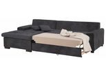 Ecksofa HOME AFFAIRE "Föhr L-Form", schwarz (schwarz, anthrazit), B:247cm H:75cm T:155cm, 100% Polyester Luxus-Microfaser/Struktur;100% Polyester PRIMABELLE/Webstoff;100% Polyester Melrose/Struktur grob, Sofas, Ecksofa, wahlweise mit Bettfunktion