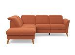 Ecksofa SIT & MORE "Romero L-Form", orange (terra), B:250cm H:91cm T:220cm, 90% Polyester 10%Polyamid, Sofas, wahlweise mit oder ohne TV-Funktion, Bettfunktion, Bettkasten