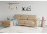 Ecksofa SIT & MORE "Sinatra L-Form", braun (macchiato), B:258cm H:85cm T:170cm, 100% Polyester, Sofas, Ecksofa, mit Recamiere, optinal mit Kopfteilverstellung und Armteilfunktion