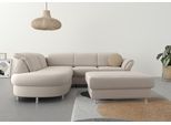 Ecksofa SIT & MORE "Apulia L-Form", grau (elephant), B:250cm H:78cm T:212cm, Webstoff (100% Polyester);Struktur weich (90% Polyester, 10% Polyamid);Luxus-Micofaser Euphoria (100% Polyester);Samtoptik (100% Polyester), Sofas, Ecksofa, wahlweise Bettfunktion, Bettkasten und Kopf- und Armteilverstellung