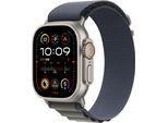 Smartwatch APPLE "Watch Ultra 2 GPS 49 mm + Cellular Titanium L" Smartwatches blau (titanium, blue alpine) Fitness-Tracker Alpine Loop Bestseller