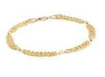 Armband VIVANCE "Goldarmband", gelb (gelbgold 375), Armbänder, Damen, Gelbgold 375, Armband, mit facettierten Kügelchen
