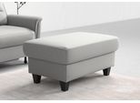 Stauraumhocker SIT & MORE "Farö", grau, B:92cm H:47cm T:61cm, Hocker, mit Stauraum und Federkern und wengefarbenen Füßen