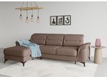 Ecksofa SIT & MORE "Sinatra L-Form", braun (espresso), B:258cm H:85cm T:170cm, 98% Polyester, 2% Polyamid, Sofas, Ecksofa, mit Recamiere, optional mit Kopfteilverstellung und Armteilfunktion