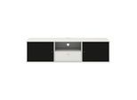 TV-Board HAMMEL FURNITURE "Mistral Fernsehschrank, Medienmöbel, Hängend", weiß, B:161,5cm H:41,6cm T:45cm, Holzwerkstoff, MDF, Massivholz, Sideboards, TV-Board, Türen mit Akustikstoff, Schublade, Lowboard, B: 161,5 cm