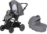 Kombi-Kinderwagen HARTAN "Topline 4.0 GTS" grau (little zoo) Baby Kinderwagen Kombikinderwagen mit Falttasche; Made in Germany