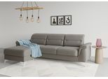 Ecksofa SIT & MORE "Sinatra L-Form", braun (schlamm), B:258cm H:85cm T:170cm, 100% Polyester, Sofas, Ecksofa, mit Recamiere, optinal mit Kopfteilverstellung und Armteilfunktion