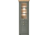 Vitrine HOME AFFAIRE "CAMBRIDGE", grün, B:68cm H:207cm T:45cm, FSC-zertifizierter Holzwerkstoff, Schränke, Vitrine, Höhe ca. 207 cm, Topseller