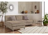 Ecksofa SIT & MORE "Clio L-Form", beige, B:246cm H:89cm T:165cm, Sofas, Ecksofa, wahlweise mit Bettfunktion oder Vorziehsitz und Bettkasten, Federkern