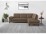 Ecksofa SIT & MORE "Westham L-Form", braun (coffee), B:261cm H:88cm T:179cm, 100% Polyester, Sofas, Ecksofa, mit Ottomane, mit oder ohne Bettfunktion, Bettkasten, Verstellung