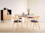 Esstisch HAMMEL FURNITURE "Meza Designtisch mit Auszugsfunktion und 2 Einlegeplatten", grau (, natur, grau keramik, natur, grau keramik), B:135cm H:74,5cm T:135cm, Tischplatte: Keramik. Eingenlegeplatten: Weißpigmentiertes, matt lackiertes Eichenfurnier. Gestell: Massive Eiche, Tische, Esstisch, runde Tischplatte aus Keramik, Massivholzgestell