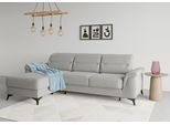Ecksofa SIT & MORE "Sinatra L-Form", silber, B:258cm H:85cm T:170cm, 90% Polyester, 10% Polyamid, Sofas, Ecksofa, mit Recamiere, optional mit Kopfteilverstellung und Armteilfunktion