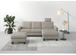 Home affaire Ecksofa »Summer L-Form«, mit Recamiere, mit oder ohne Bettfunktion und Bettkasten, Cord-Bezug