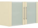 Glashängeschrank WIHO KÜCHEN "Unna", beige (front und korpus: magnolia), B:100cm H:56,5cm T:35cm, Schränke, Glashängeschrank, Front mit Glaseinsatz