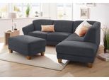 Home affaire Ecksofa "Gotland L-Form" wahlweise mit Sitztiefenverstellung + Bettkasten