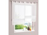 my home Raffrollo »Regina«, mit Schlaufen, Transparent, Voile, Polyester