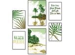 Artland Poster »Palmen, Strand & Meer«, Bäume, (6 St.), Poster, Wandbild, Bild, Wandposter