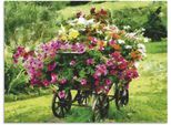 Artland Wandbild »Kutsche mit Blumen«, Blumenbilder, (1 St.), als Alubild, Outdoorbild, Leinwandbild, Poster in verschied. Grössen