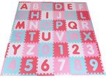 Knorrtoys® Puzzle »Alphabet + Zahlen, Pink-rosa«, Puzzlematte, Bodenpuzzle