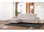 Ecksofa SIT & MORE "Astoria L-Form", beige (nature), B:260cm H:91cm T:175cm, 100% Polyester, Sofas, Ecksofa, wahlweise mit motorischer Relaxfunktion