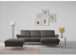 sit&more Ecksofa "Fashion L-Form" wahlweise mit Kopfteilverstellung, Vorziehsitz, motorisch, Nickelfüsse