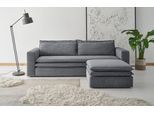 Places of Style Sitzgruppe »PIAGGE«, (2 tlg.), 3-Sitzer-Sofa mit Bettfunktion und Loveseat-Hocker im Set