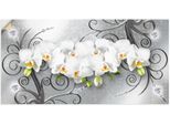 Artland Wandbild »weisse Orchideen auf Ornamenten«, Blumenbilder, (1 St.), als Alubild, Outdoorbild, Leinwandbild, Poster, Wandaufkleber
