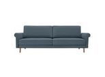 hülsta sofa 3-Sitzer »hs.450«, modern Landhaus, Breite 208 cm, Füße in Nussbaum Hülsta Sofa blaugrau 534-73