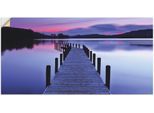 Artland Wandbild »Panorama Steg Coniston Water«, Seebilder, (1 St.), als Leinwandbild, Poster, Wandaufkleber in verschied....
