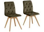 andas Esszimmerstuhl »Rania«, (Set), 4 St., Samtoptik, im 2er/4er/6er Set, Massivholzbeinen