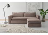 Places of Style Sitzgruppe »PIAGGE«, (2 tlg.), 3-Sitzer-Sofa mit Bettfunktion und Loveseat-Hocker im Set