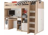 Begabino Hochbett »Unit«, mit Kleiderschrank, Schreibtisch und Schubladen