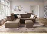 sit&more Ecksofa »Vincenzo L-Form«, inklusive Kopfteilverstellung, wahlweise mit Bettfunktion, Bettkasten