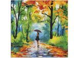 Artland Wandbild »Herbstlicher Spaziergang im Park«, Vier Jahreszeiten Bilder, (1 St.), als Alubild, Outdoorbild,...